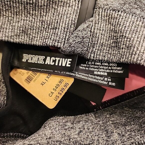 Victorias Secret Pink Active Sports Bra XL Gray Wireless Molded Cups NWT… - Picture 6 of 6